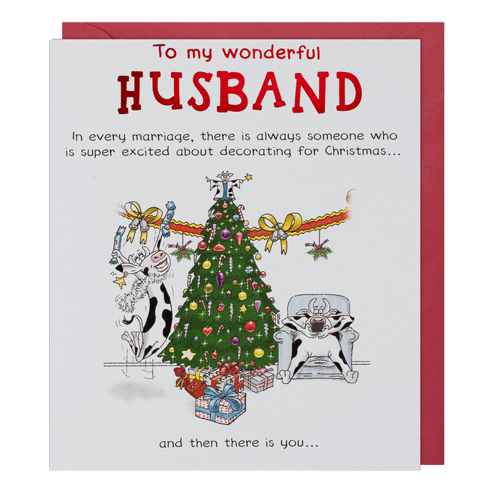 Paperlink 'To My Wonderful Husband' Christmas Card