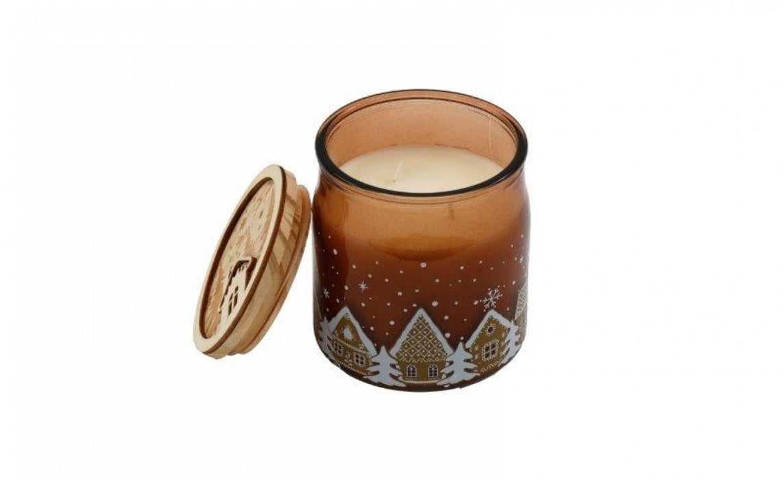 Sifcon Gingerbread House Candle Pot 10 cm