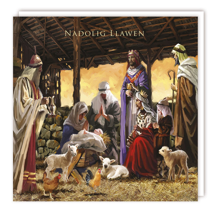 Tracks Publishing 'Born In A Stable' Welsh Christmas Card Pack