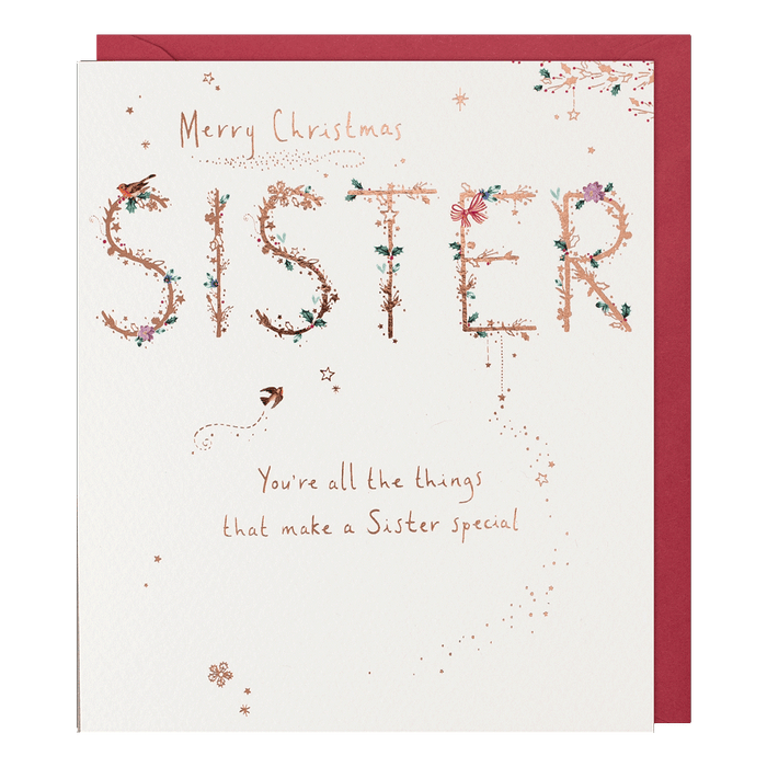 Paperlink 'Merry Christmas Sister' Christmas Card