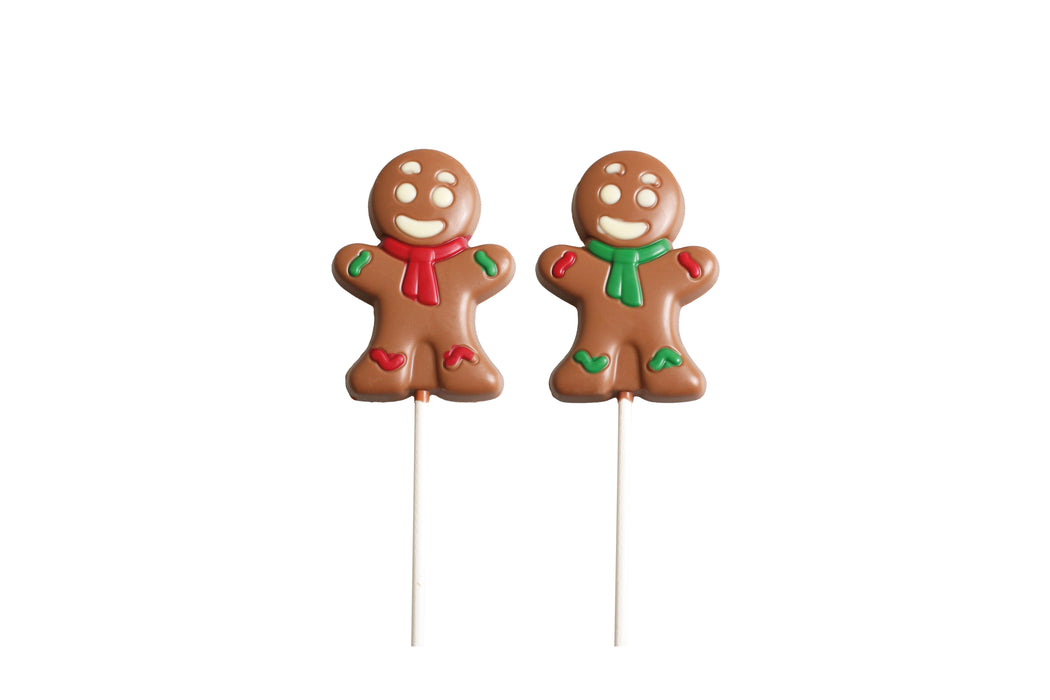 Bon Bon's Belgian Chocolate Christmas Gingerbread Man Lolly
