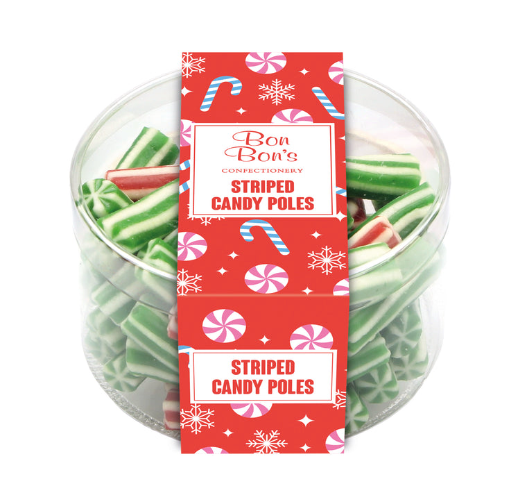 Bon Bon's Striped Candy Poles Gift Tub