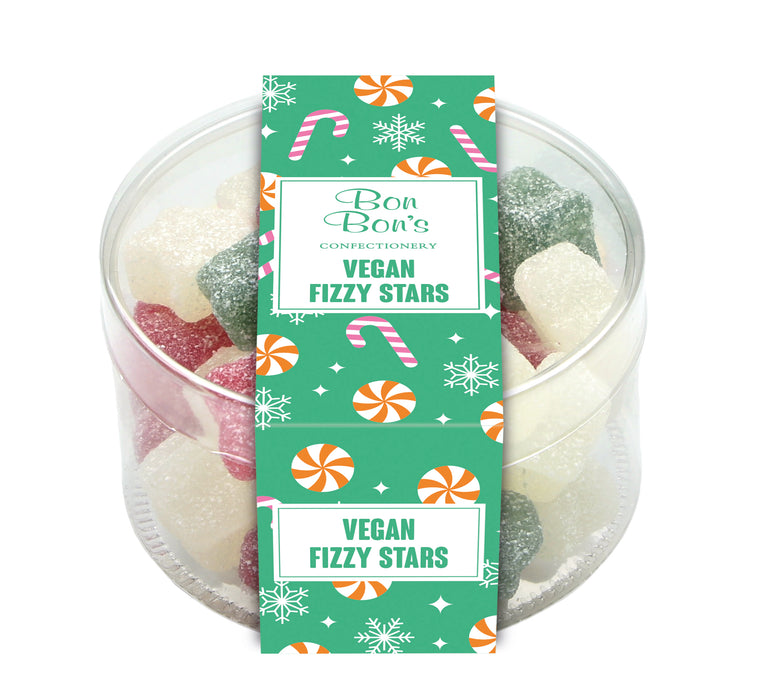 Bon Bon's Vegan Fizzy Christmas Stars Gift Tub