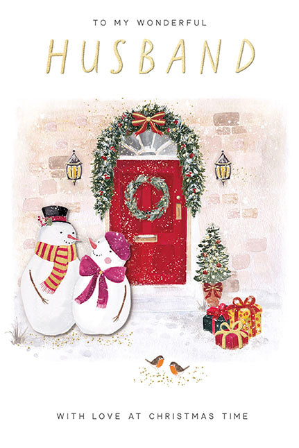 Paperlink 'Wonderful Husband' Christmas Card