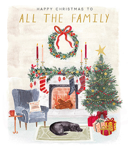 Paperlink 'To All The Family' Christmas Card