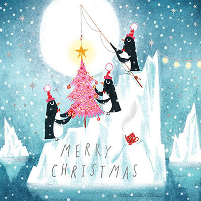 Paperlink 'Arctic Penguins' Pack Of 6 Charity Christmas Card