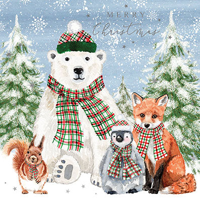 Paperlink 'Animal Friends' Pack Of 6 Charity Christmas Card — Maple Gifts