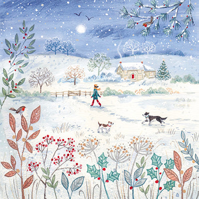 Paperlink 'Best Friends Winter Walk' Pack Of 6 Charity Christmas Card