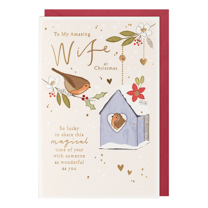 Paperlink 'To My Amazing Wife At Christmas Time' Christmas Card