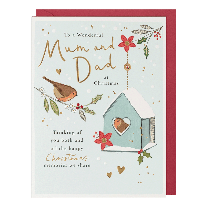 Paperlink 'To A Wonderful Mum & Dad At Christmas' Christmas Card