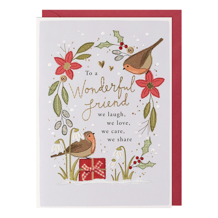 Paperlink 'To A Wonderful Friend' Christmas Card