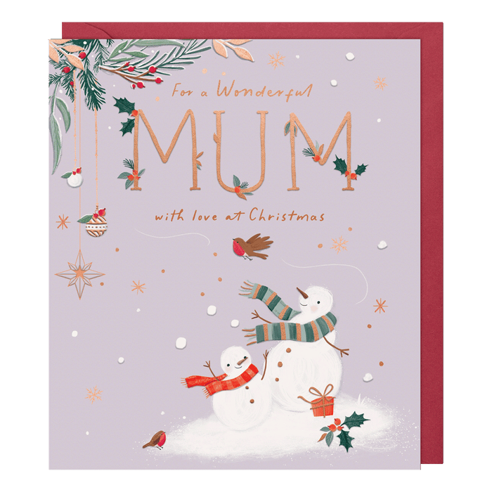 Paperlink 'For A Wonderful Mum With Love' Christmas Card
