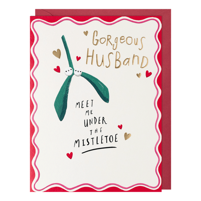 Paperlink 'Gorgeous Husband Meet Me Under the Mistletoe' Christmas Card