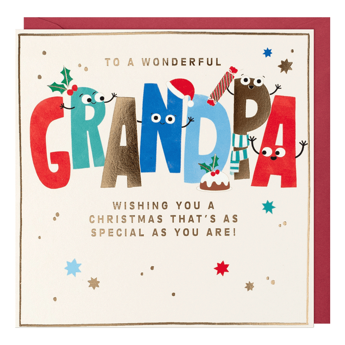 Paperlink 'To A Wonderful Grandad' Christmas Card