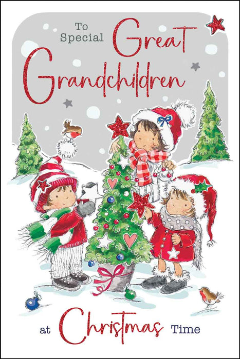 Jonny Javelin 'Great Grandchildren Tree' Christmas Card