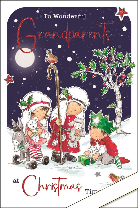 Jonny Javelin 'To Wonderful Grandparents Nativity' Christmas Card