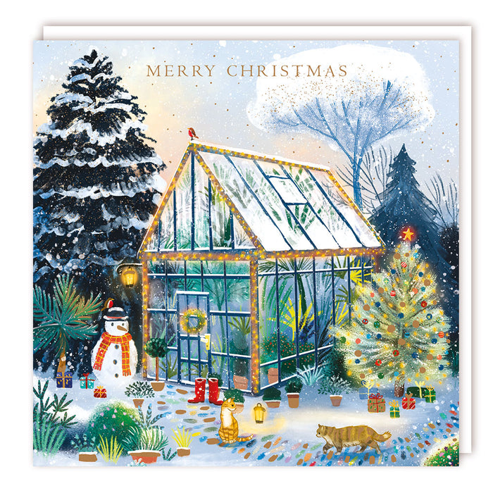 Tracks Publishing 'Greenhouse At Christmas' Christmas Card 5 Pack