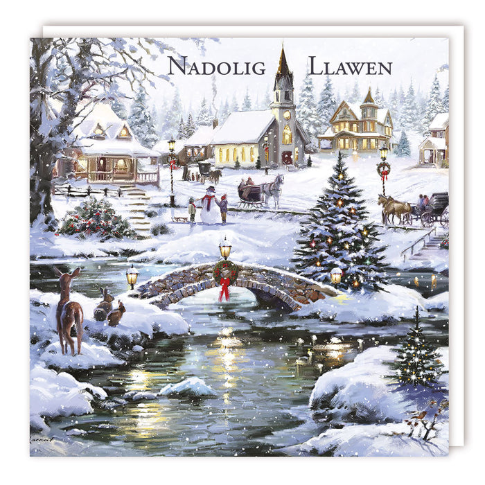 Tracks Publishing 'Bridge And Church' Welsh Christmas Card