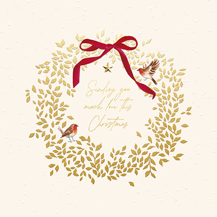 Paperlink 'Love This Christmas Wreath' Christmas Card