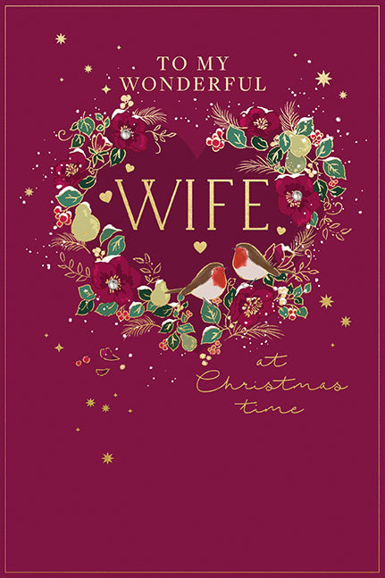 Paperlink 'Wonderful Wife' Christmas Card