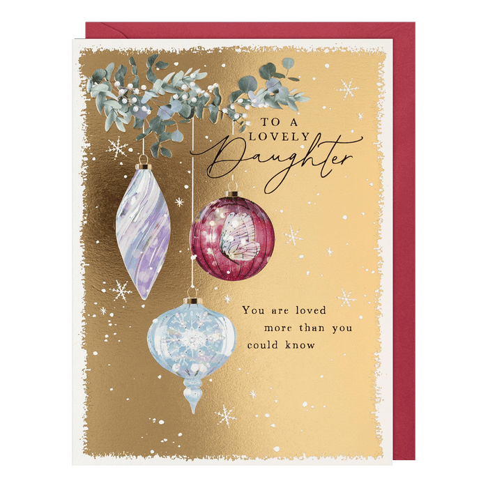 Paperlink 'To A Lovely Daughter' Christmas Card