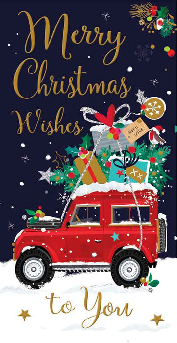 Jonny Javelin 'Merry Christmas Landrover' Christmas Money Gift Wallet