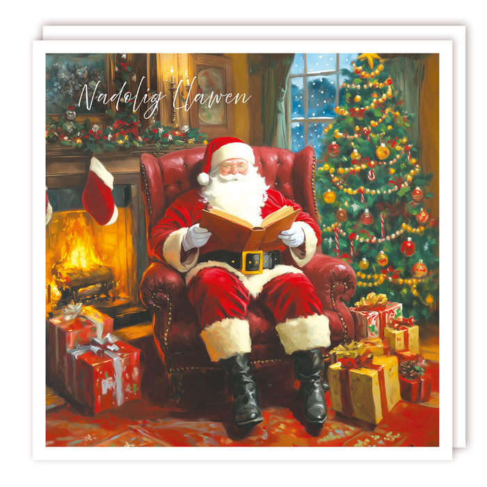 Tracks Publishing 'Welsh Nadolig Llawen By The Fire' Christmas Card