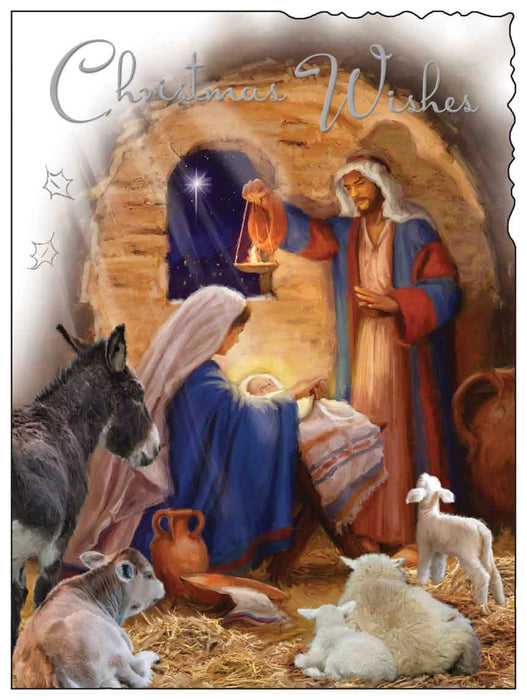 Jonny Javelin 'Christmas Wishes Nativity' Christmas Card