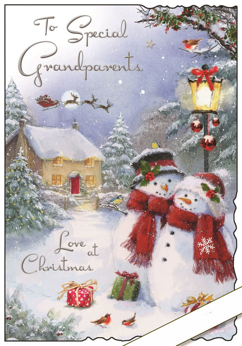 Jonny Javelin 'To Special Grandparents Snowmen' Christmas Card