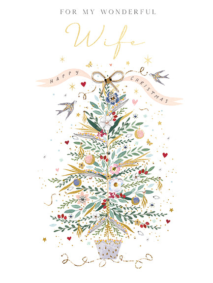 Paperlink 'To My Wonderful Wife' Christmas Card