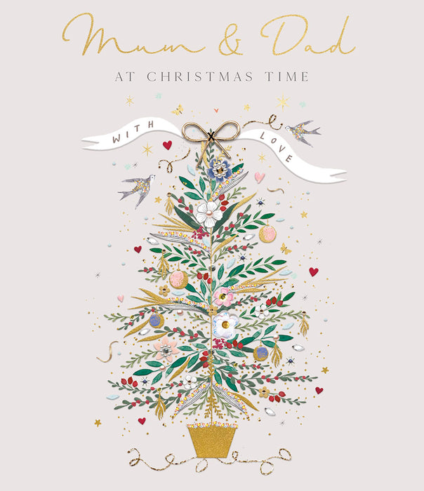 Paperlink 'Mum & Dad Sending Love At Christmas Time' Christmas Card