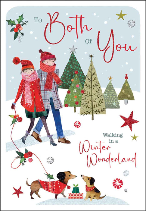 Jonny Javelin 'Both of You Dog Walking' Christmas Card