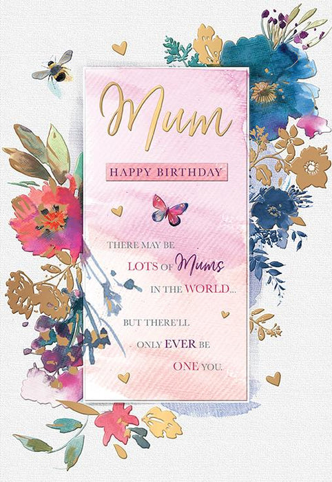 Words N Wishes 'Mum Happy Birthday' Card