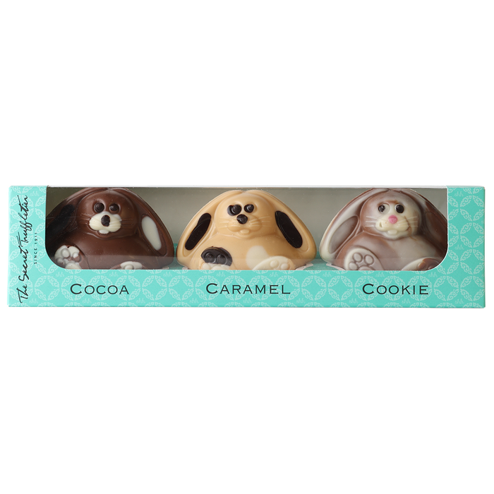 The Secret Truffletier Milk Chocolate Trio Of Bunnies