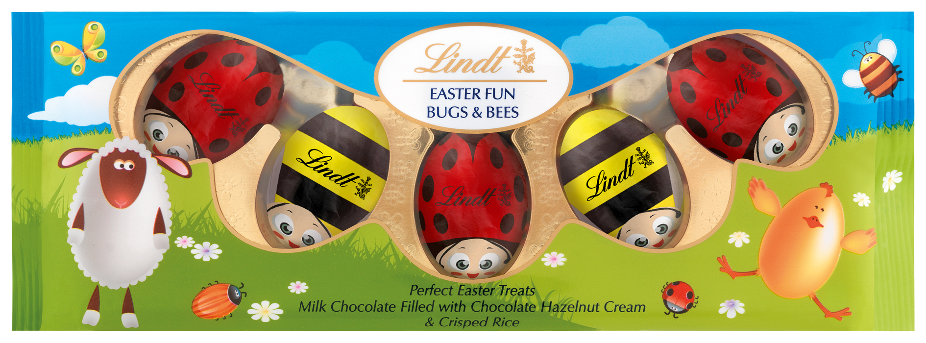 Lindt Easter Fun Bugs & Bees Milk Chocolate 50g