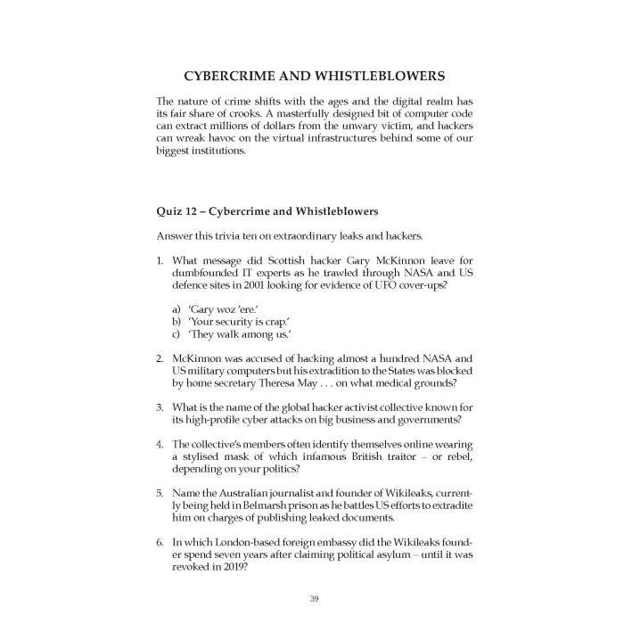 Boxer True Crime Quiz Book