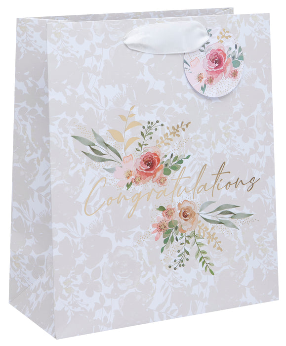 Ballyhoo Midi Gift Bag Floral Congratulations