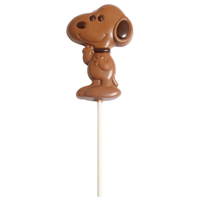 Decorated Solid White Or Milk Chocolate Snoopy Lolly 25g