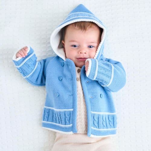 Dandelion Dusky Blue Knitted Baby Jacket