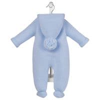 Dandelion Hooded Knitted Blue Pramsuit