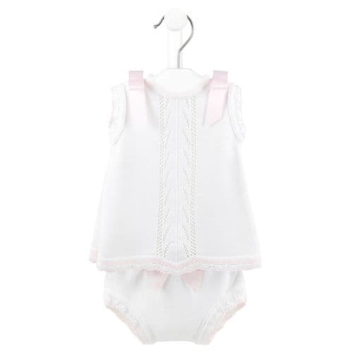 Dandelion Girls Satin Bow Knitted Dress & Pants