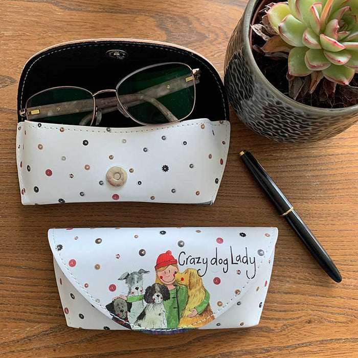 Alex Clark Crazy Dog Lady Glasses Case