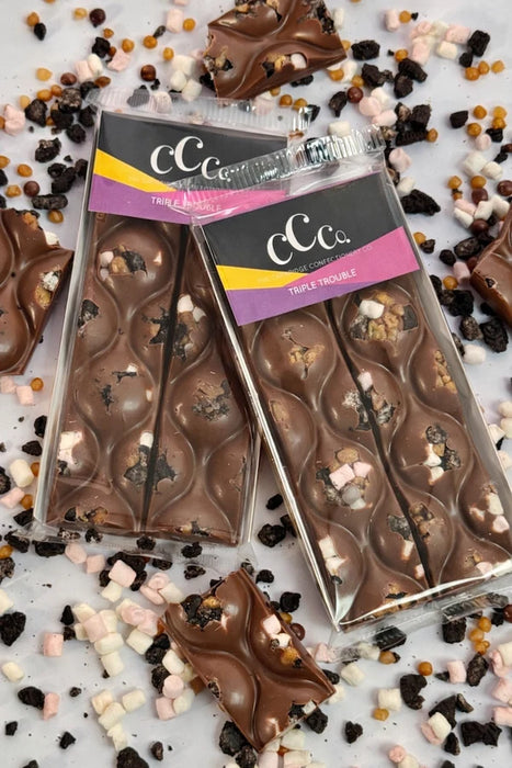 Cambridge Confectionery Company Milk Chocolate Trio Barrel Bar -  Triple Trouble