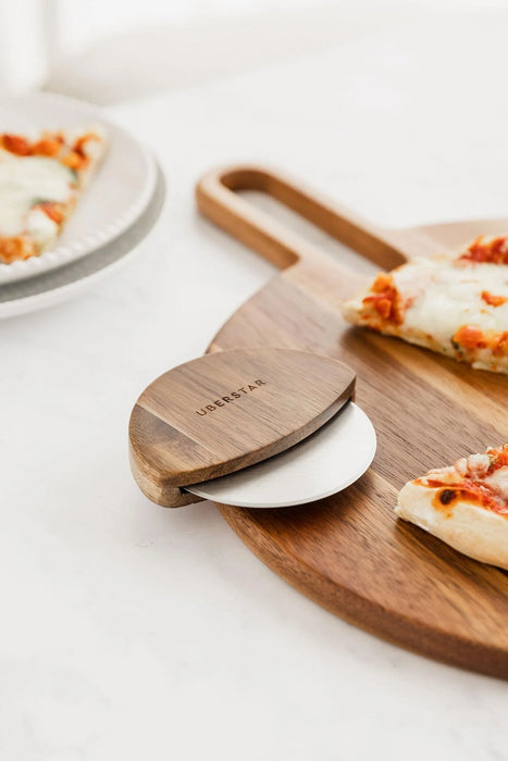 Pizza Board & Cutter Gift Set – Natural