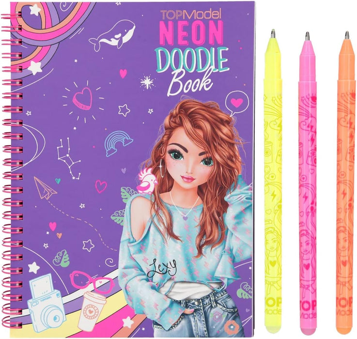 TOPModel Neon Colouring Book With Pen Set