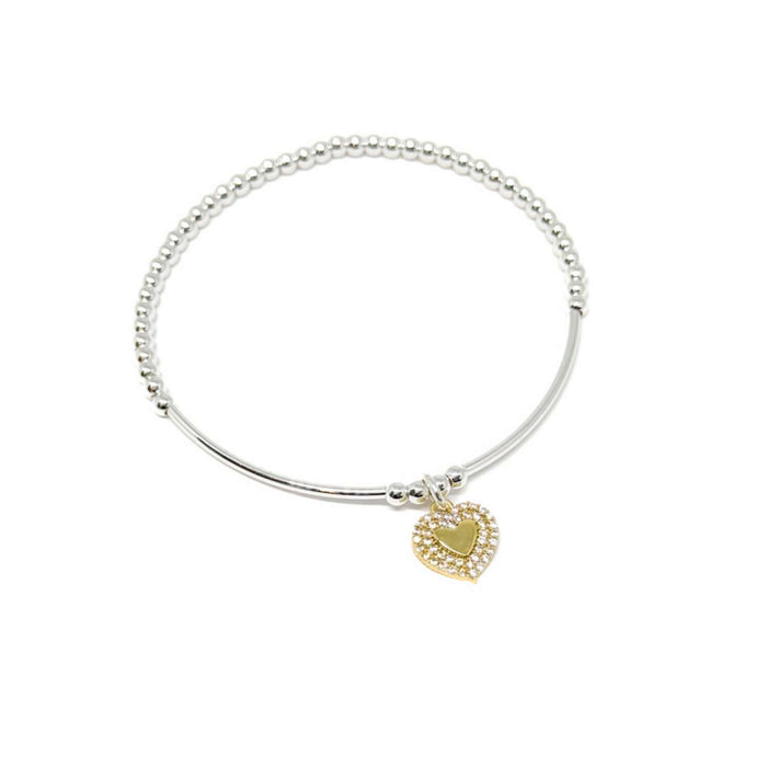 Clementine Aila Heart Bracelet - Gold