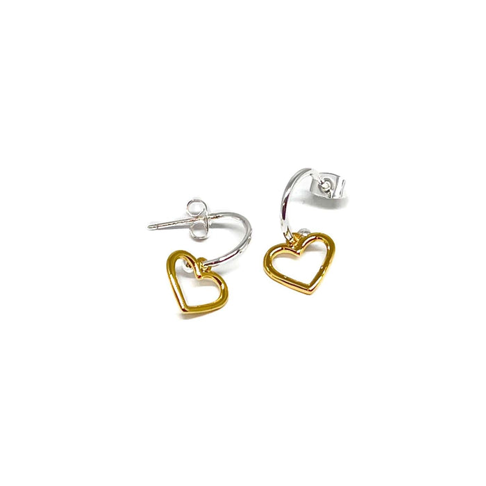 Clementine Alba Heart Earrings - Gold