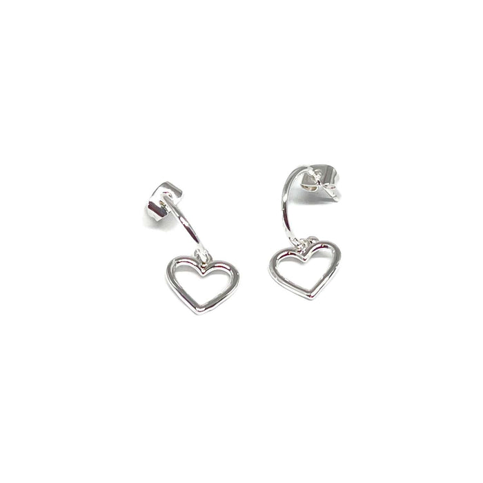 Clementine Alba Heart Earrings - Silver