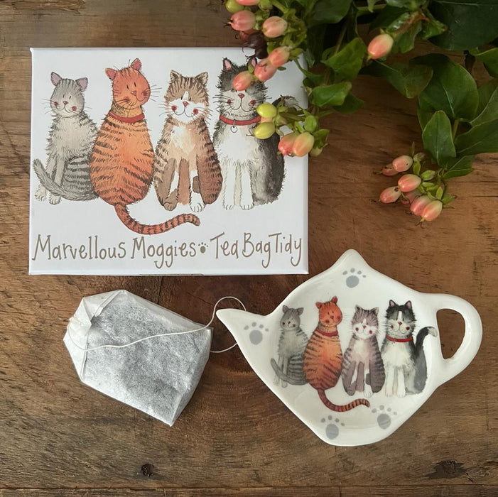 Alex Clark Marvellous Moggies Tea Bag Tidy