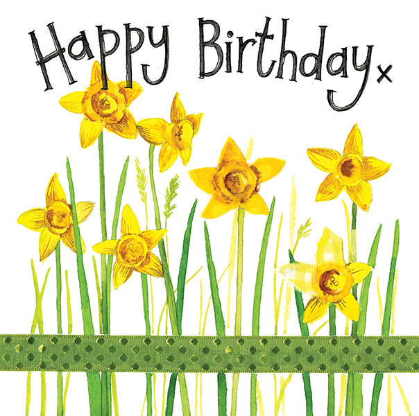 Alex Clark Daffodils Birthday Card